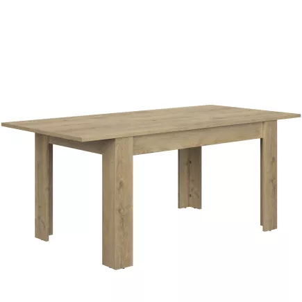 FLORINE CHÊNE│Table rectangulaire 1 allonge│90x140/185xh77 cm