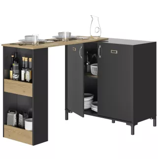 MANCHESTER│Bar pivotant 2 portes │45/136x115/94xh93 cm