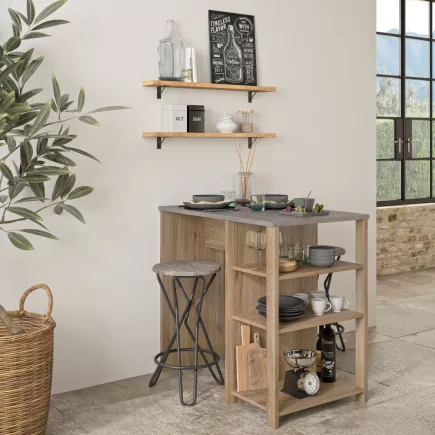 TANDEM│Ilôt central avec rangements │60x100xh92 cm