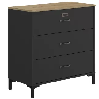 MANCHESTER│Commode 3 tiroirs│40x81xh82 cm