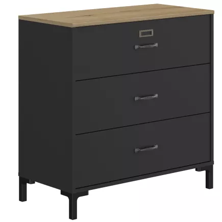 MANCHESTER│Commode 3 tiroirs│40x81xh82 cm