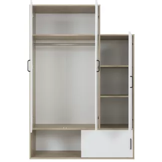 ERWAN│Armoire 4 portes dont 1 porte coulissante│52x133xh195 cm