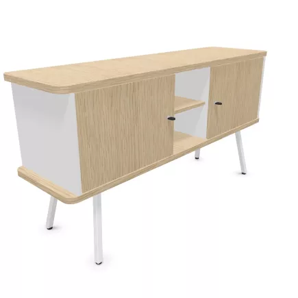 ALTO RANGEMENT|Console H75 cm porte battante sur pieds