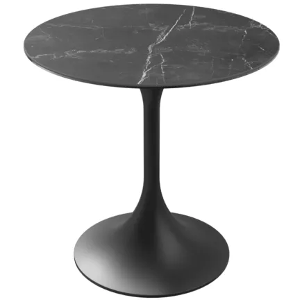 DIABOLO│Table ronde ø 75 H 75 cm│Marbre Marquina/Noir mat