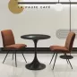 DIABOLO│Table ronde ø 75 H 75 cm│Marbre Marquina/Noir mat DIABOLO│Table ronde ø 75 H 75 cm│Marbre Marquina/Noir mat
