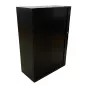 ESTEL│Armoire rideau L 80 x H 115 cm│Stratifié Frêne Noir