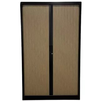 CLASSIF│Armoire rideau L 120 x H 198 cm│Noir / Nebraska