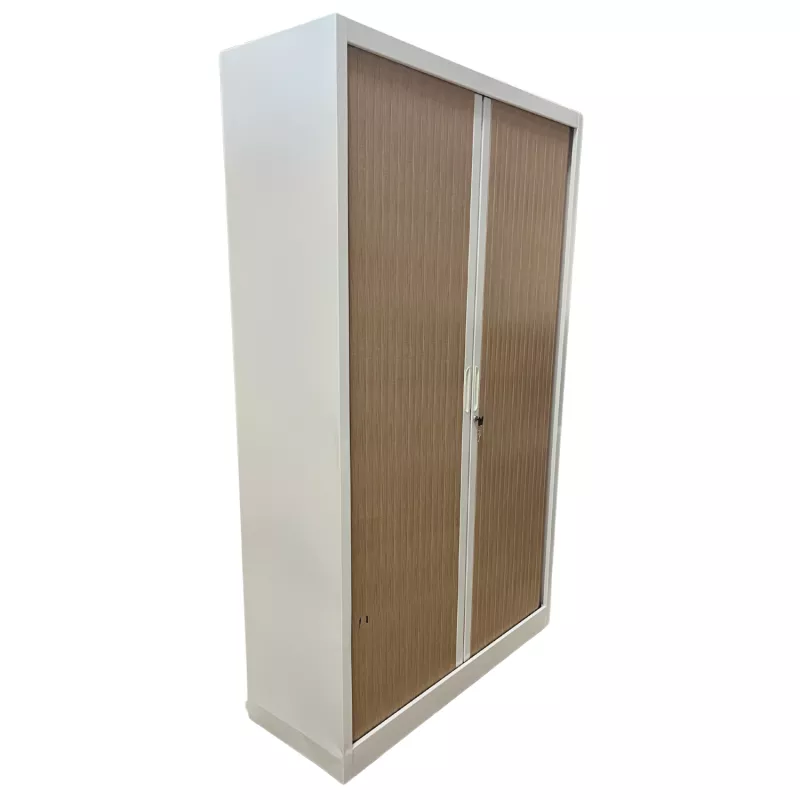 CLASSIF│Armoire rideau L 120 x H 198 cm│Blanc / Nebraska CLASSIF│Armoire rideau L 120 x H 198 cm│Blanc / Nebraska
