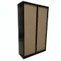 CLASSIF│Armoire rideau L 120 x H 198 cm│Noir / Nebraska CLASSIF│Armoire rideau L 120 x H 198 cm│Noir / Nebraska