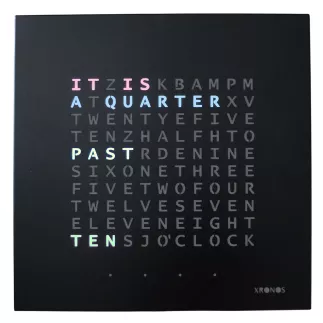 XRONOS│Skotini Yli│Horloge design noir anglais Neutre│57x57xp3 cm