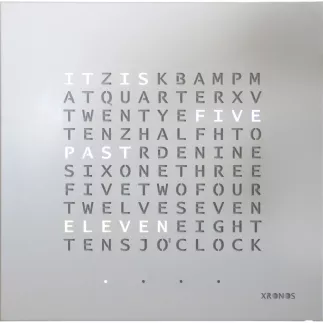 XRONOS│Xioni│Horloge design blanche anglais Neutre│57x57xp3 cm
