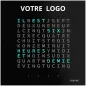 XRONOS│Skotini Yli│Horloge design noir français Personnalisée│57x57xp3 cm