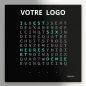 XRONOS│Skotini Yli│Horloge design noir français Personnalisée│57x57xp3 cm