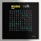 XRONOS│Skotini Yli│Horloge design noir français Personnalisée│57x57xp3 cm