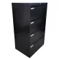LISTA│Classeur à dossiers suspendus 4 tiroirs double largeur Profondeur 60 cm - Noir brillant LISTA│Classeur à dossiers suspendus 4 tiroirs double largeur Profondeur 60 cm - Noir brillant