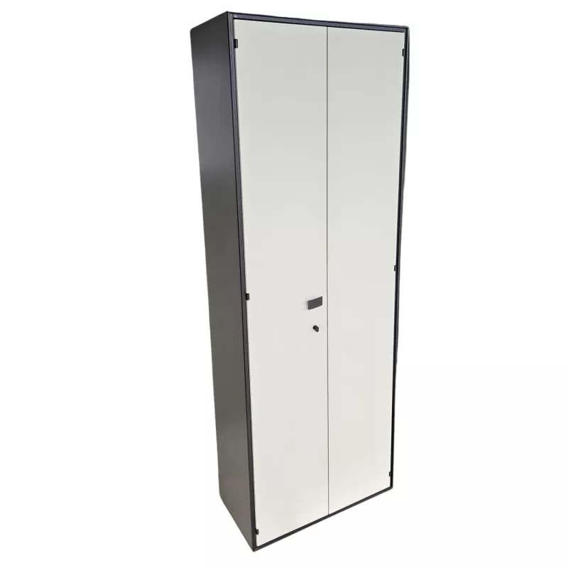 ELAN│Armoire portes battantes L 80 x H 222 cm │Gris Anthracite / Gris Clair ELAN│Armoire portes battantes L 80 x H 222 cm │Gris Anthracite / Gris Clair