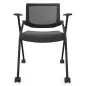 LIBELLULE│Chaise de réunion pliantes avec accoudoirs│Noir/Noir LIBELLULE│Chaise de réunion pliantes avec accoudoirs│Noir/Noir