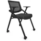 LIBELLULE│Chaise de réunion pliantes avec accoudoirs│Noir/Noir LIBELLULE│Chaise de réunion pliantes avec accoudoirs│Noir/Noir