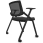 LIBELLULE│Chaise de réunion pliantes avec accoudoirs│Noir/Noir LIBELLULE│Chaise de réunion pliantes avec accoudoirs│Noir/Noir