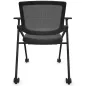 LIBELLULE│Chaise de réunion pliantes avec accoudoirs│Noir/Noir LIBELLULE│Chaise de réunion pliantes avec accoudoirs│Noir/Noir