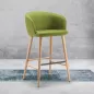 COLIBRI│Tabouret haut avec dossier│Tissu / Hêtre massif COLIBRI│Tabouret haut avec dossier│Tissu / Hêtre massif
