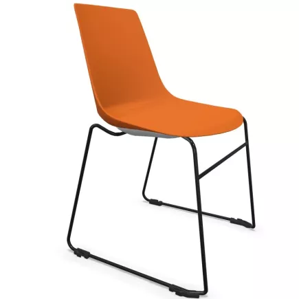 ARA│Chaise de collectivité - Pieds luges│Empilable par 5