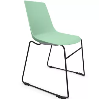 ARA│Chaise de collectivité - Pieds luges│Empilable par 5