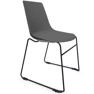 ARA│Chaise de collectivité - Pieds luges│Empilable par 5