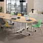 ARA│Chaise polyvalente avec placet tissu - Pieds tubes│Empilable par 5