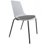 ARA│Chaise polyvalentes avec placet tissu - Pieds tubes│Empilable par 5