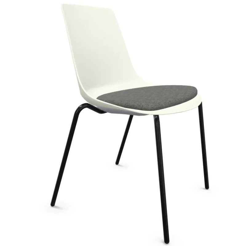 ARA│Chaise polyvalente avec placet tissu - Pieds tubes│Empilable par 5 ARA│Chaise polyvalente avec placet tissu - Pieds tubes│Empilable par 5
