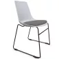 ARA│Chaise polyvalente avec placet tissu - Pieds luge│Empilable par 5