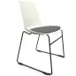 ARA│Chaise polyvalentes avec placet tissu - Pieds luge│Empilable par 5 ARA│Chaise polyvalentes avec placet tissu - Pieds luge│Empilable par 5