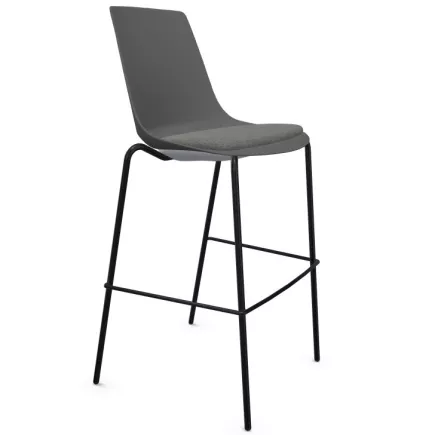 ARA│Tabouret Haut avec placet tissu