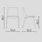ARA│Chaise polyvalente avec placet tissu - Pieds tubes│Empilable par 5
