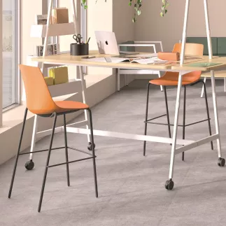 ARA│Tabouret Haut avec placet tissu