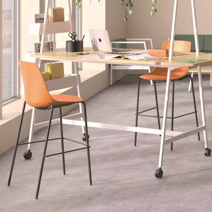 ARA│Tabouret Haut avec placet tissu
