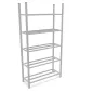 Rayonnages tubulaires│Rangement 5 tablettes - H 200 cm│Montants galvanisés Rayonnages tubulaires│Rangement 5 tablettes - H 200 cm│Montants galvanisés