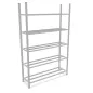 Rayonnages tubulaires│Rangement 5 tablettes - H 200 cm│Montants galvanisés Rayonnages tubulaires│Rangement 5 tablettes - H 200 cm│Montants galvanisés