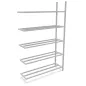 Rayonnages tubulaires│Rangement 5 tablettes - H 200 cm│Montants galvanisés Rayonnages tubulaires│Rangement 5 tablettes - H 200 cm│Montants galvanisés