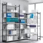 RAYONNAGE│Polyvalent L 90-120 x H 200-250 cm en métal│Montants Galvanisés ou Anthracite RAYONNAGE│Polyvalent L 90-120 x H 200-250 cm en métal│Montants Galvanisés ou Anthracite