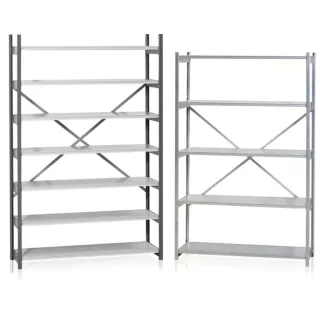 RAYONNAGE│Polyvalent L 90-120 x H 200-250 cm en métal│Montants Galvanisés ou Anthracite