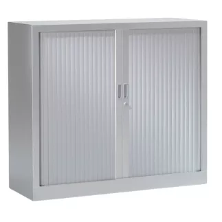 ARIV│Armoire rideau L 100-120 x H 105 cm│Acier unicolore - 5 décors à choix
