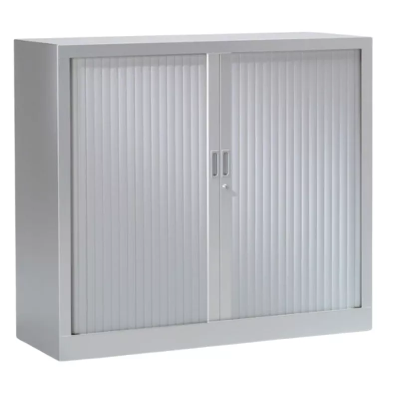 ARIV│Armoire rideau L 100-120 x H 105 cm│Acier unicolore - 5 décors à choix
