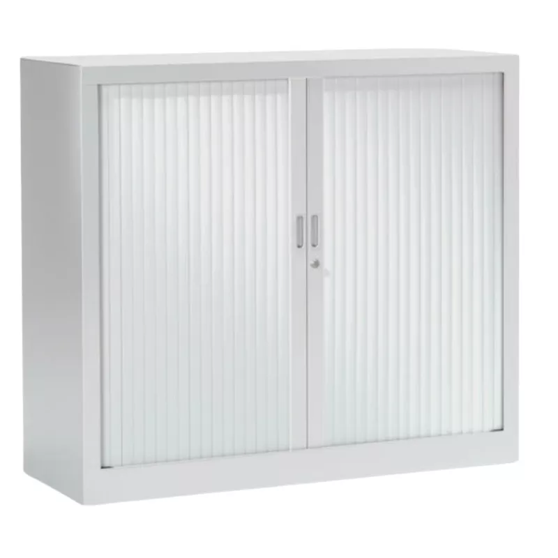 ARIV│Armoire rideau L 100-120 x H 105 cm│Acier unicolore - 5 décors à choix