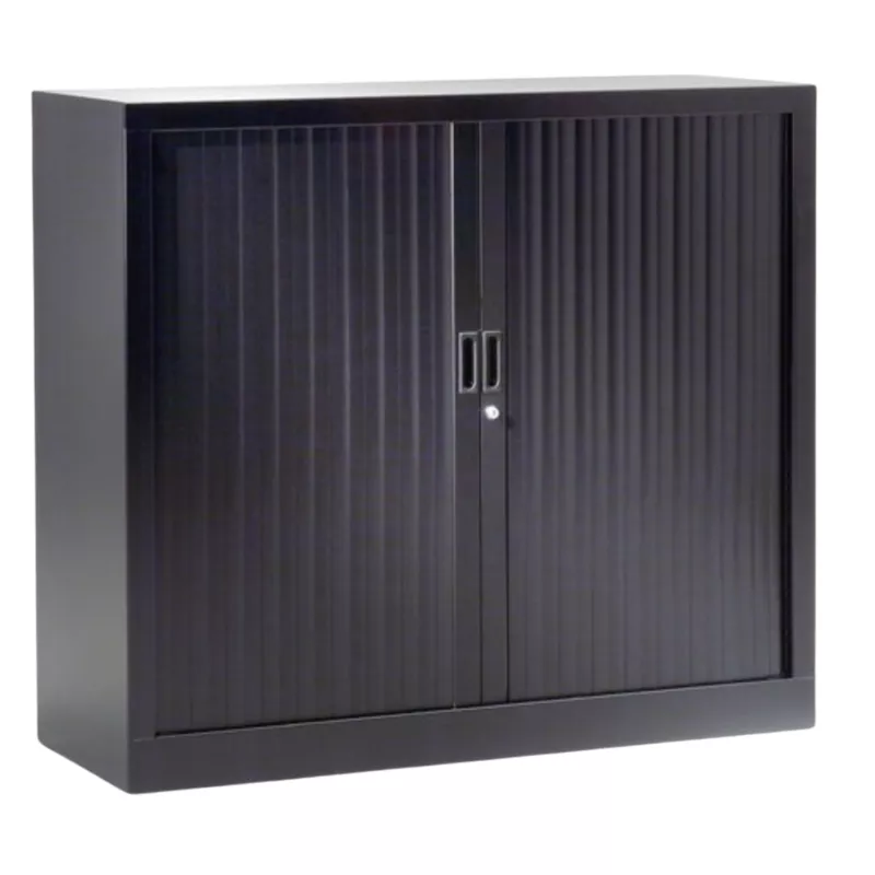 ARIV│Armoire rideau L 100-120 x H 105 cm│Acier unicolore - 5 décors à choix