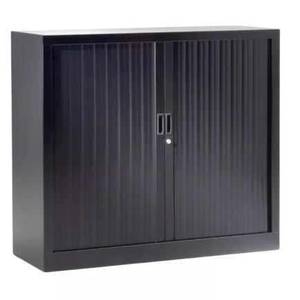 ARIV│Armoire rideau L 100-120 x H 105 cm│Acier unicolore - 5 décors à choix
