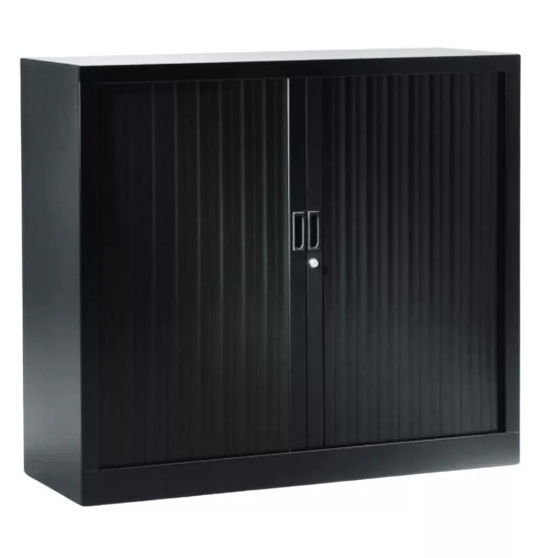 ARIV│Armoire rideau L 100-120 x H 105 cm│Acier unicolore - 5 décors à choix