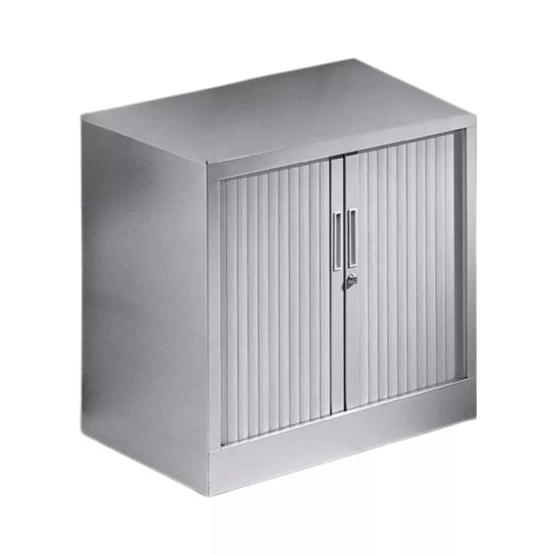 ARIV│Armoire rideau L 80 x p43 x H 71 cm│Acier unicolore - 5 décors à choix