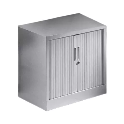 ARIV│Armoire rideau L 80 x p43 x H 71 cm│Acier unicolore - 5 décors à choix